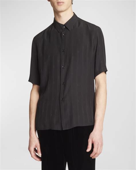 yves st laurent dress shirt|ysl men's short sleeve shirt.